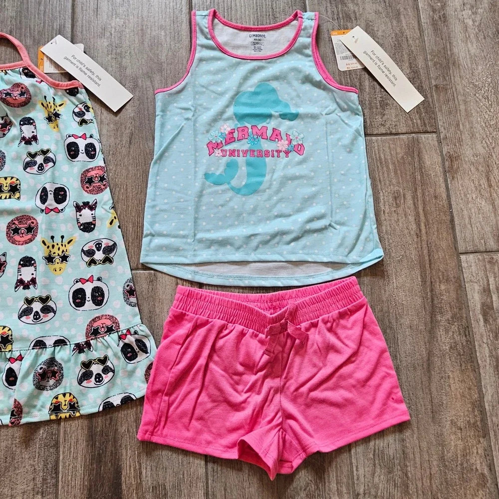 Gymboree Pajamas Nightgown Size XS 4 NEW Mermaid Animal PJ Sleepwear Summer Girl